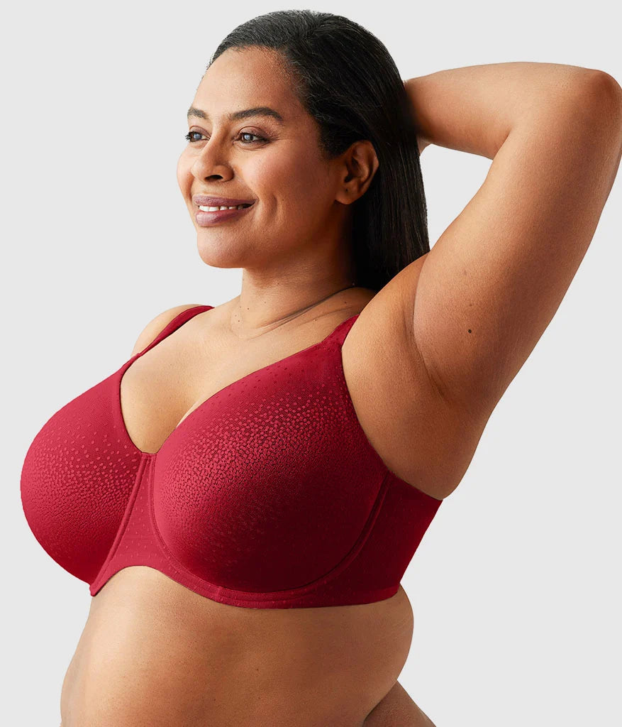 Back Appeal® H-K Cup Underwire Bra: Regina Red