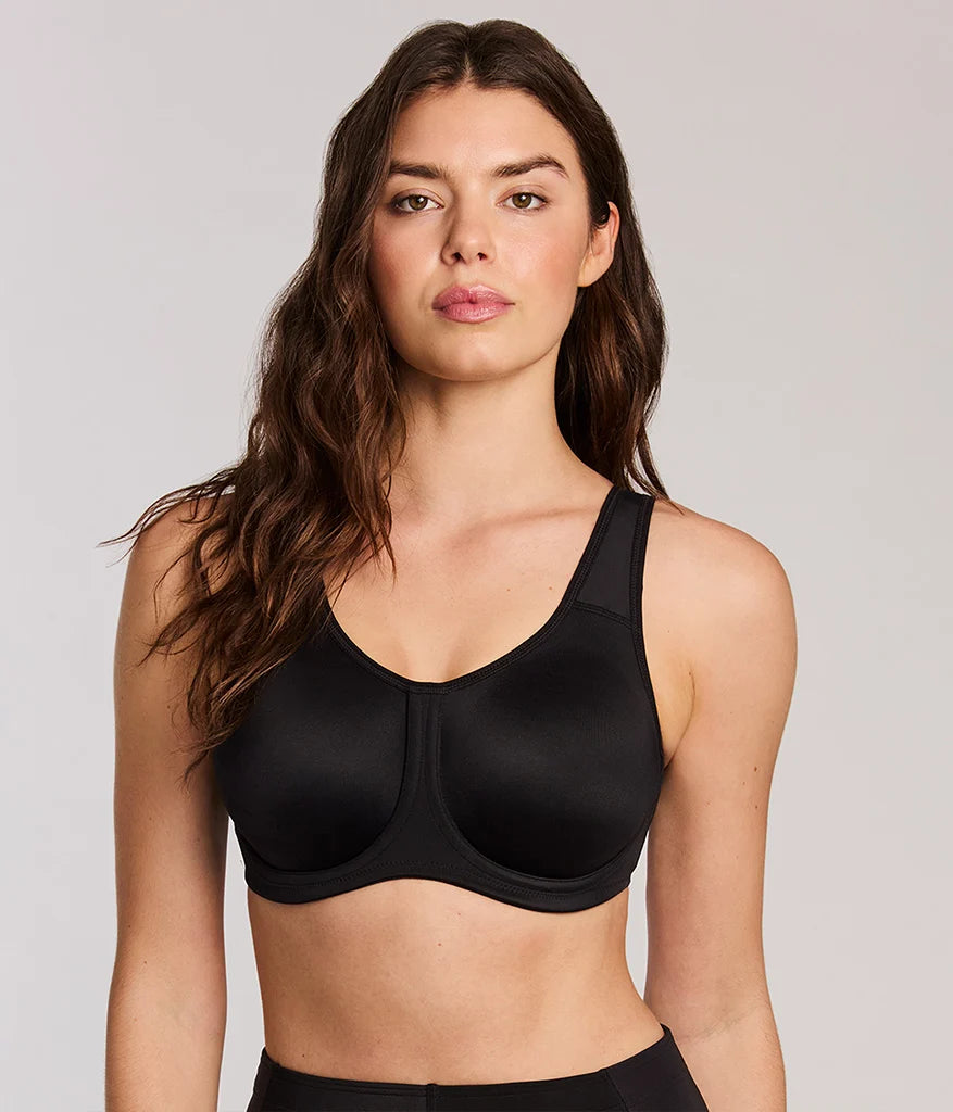 Simone Sport Underwire Bra: Black